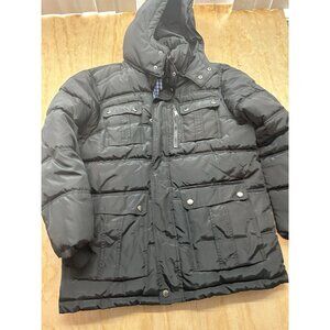 Ben Sherman Puffer Coat Men XL Black Warm Poly Filled Jacket